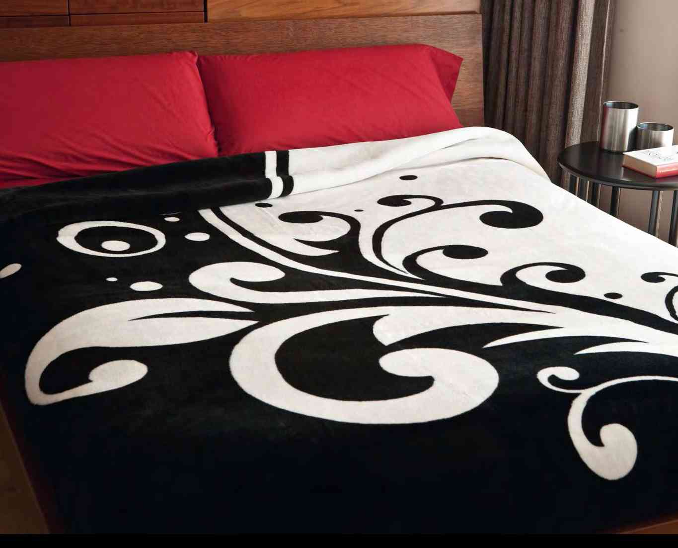 226 220x240 black PE Star čierna deka 5139