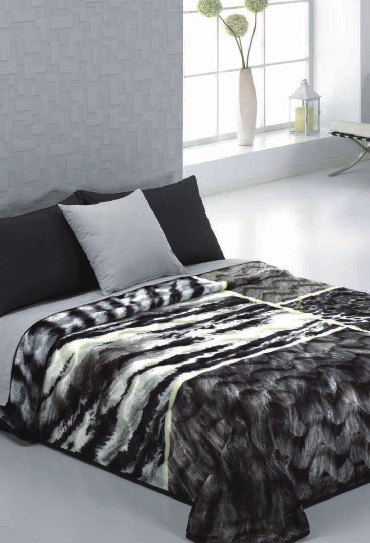 234 morapel luxe 220x240 06 black čierna deka 5292