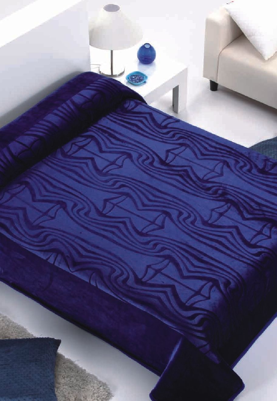 160 serena 220x240 25 blue modrá deka 5298