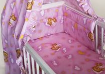 Ochranné hniezdo 180x30 BA potlač pink ružová Macko 5301