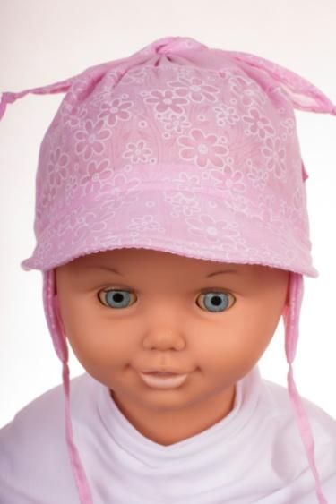 Čiapka L-Cz542 viazanie pink ružová 46 48 50 52 5406