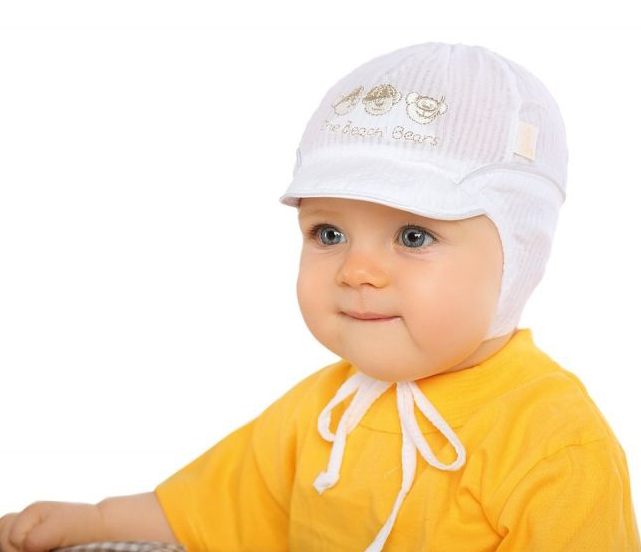 Čiapka L-Cz059g white biela kojenec 5442