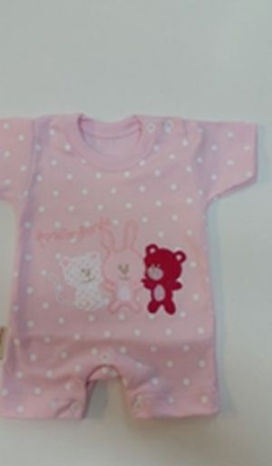 Dupačky HX krátky rukáv výšivka pink ružová 74 5990