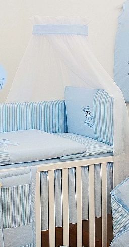 Baldachýn 240x150 záclonovina biela blue modrá zdobenie 5983