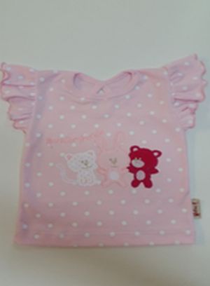 Tričko HX 60 pink ružová bodka 68 6026