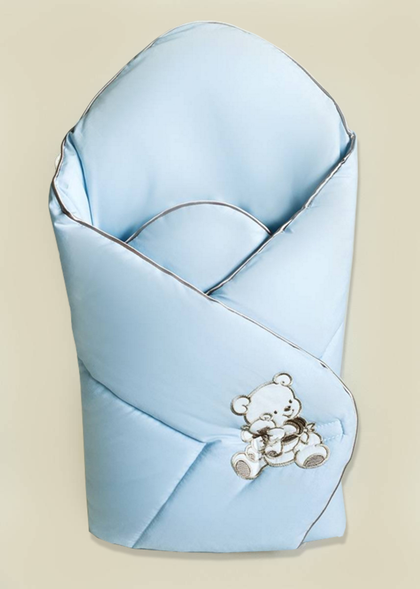 Zavinovačka kokos 80x80 výšivka modrá bavlna 6061