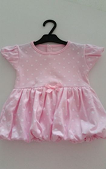 Šaty HX 745 pink ružová bodka 98-104 6077