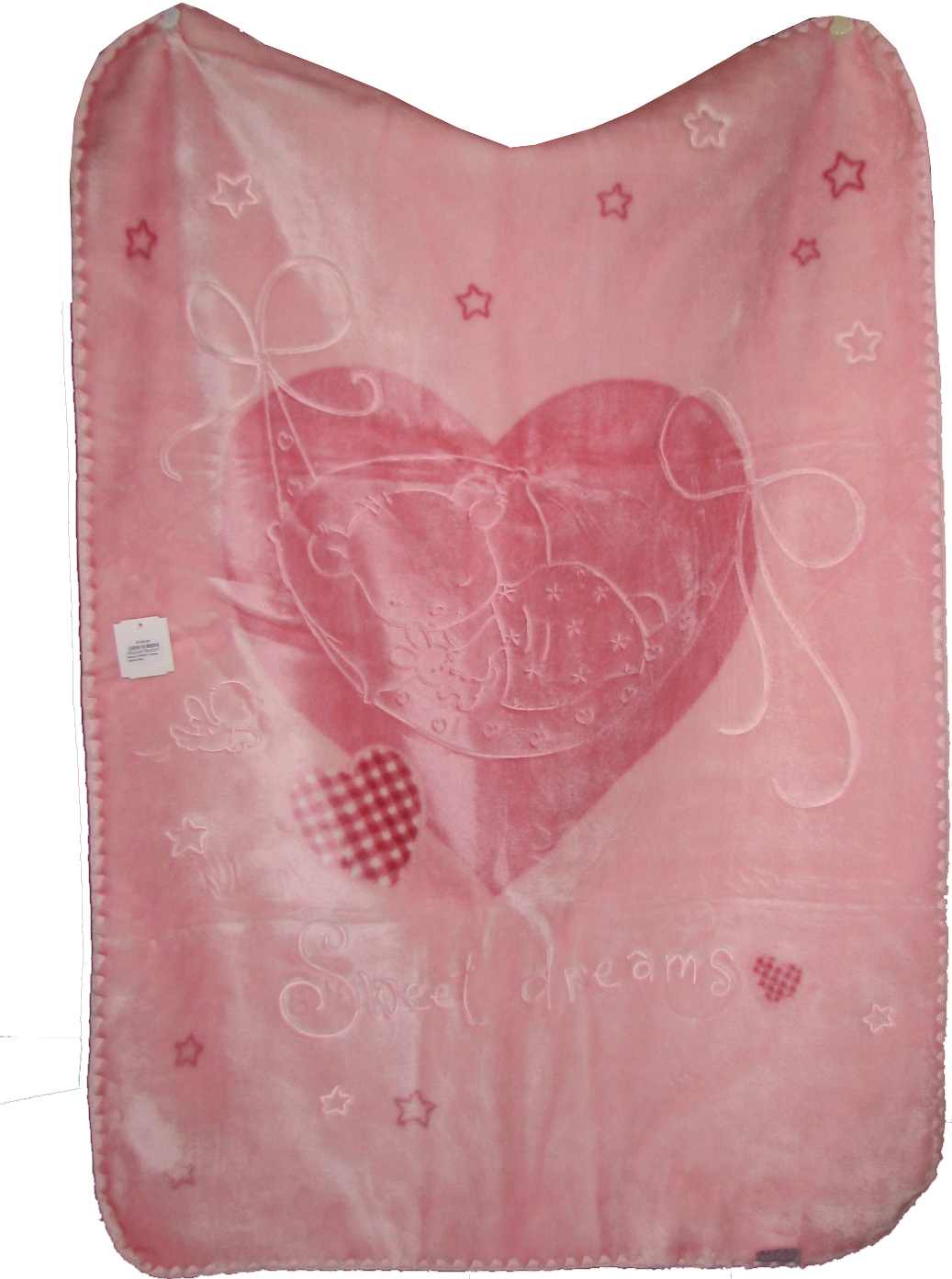 Macko 079/80x110/pink ružová deka 6139