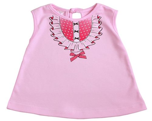 Šaty HX 004 pink ružová potlač volán 98 6302