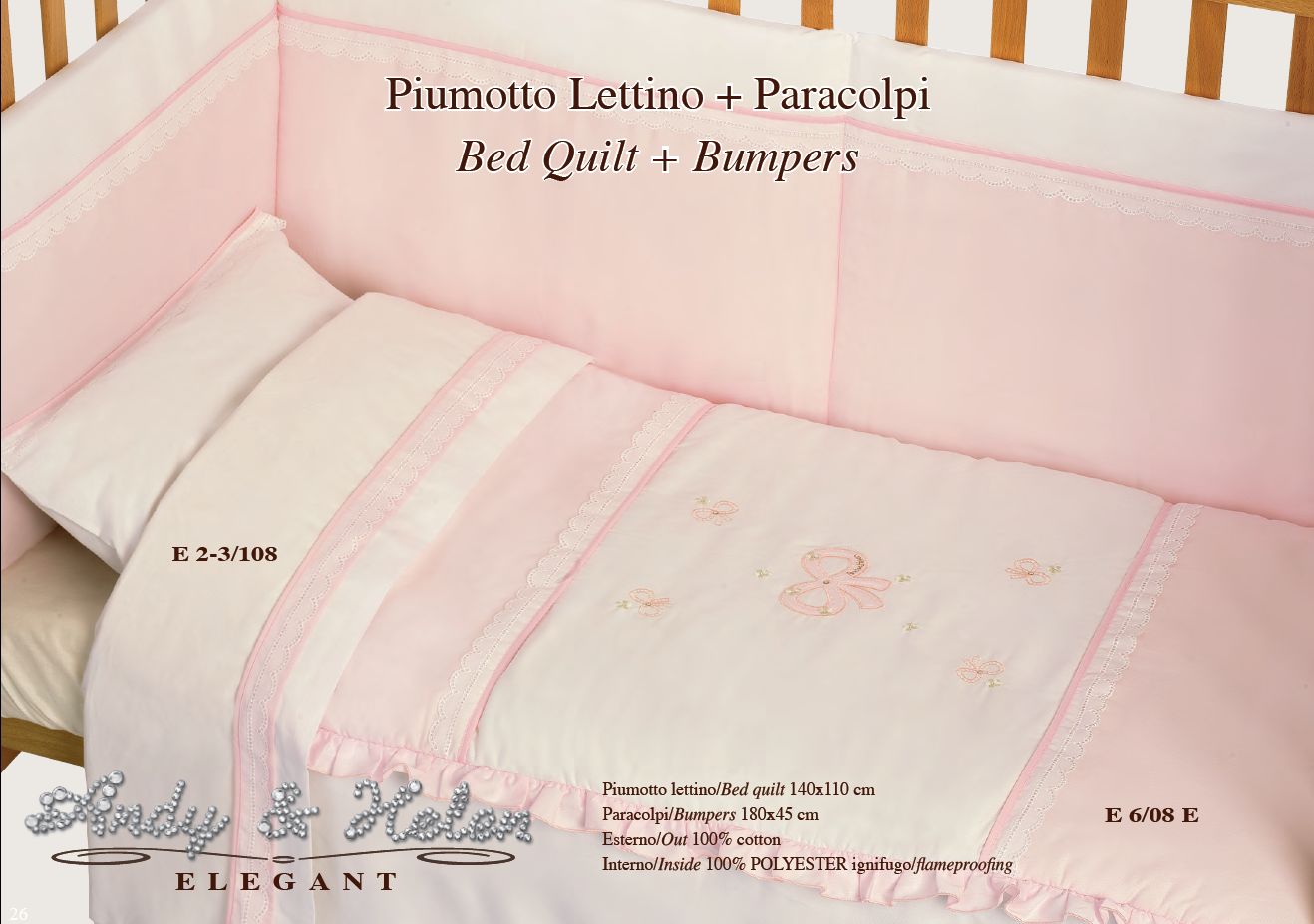 E6/08Eelegant 100x135 35x50 180x40 pink ružová 4D SW post. súpr. 6214