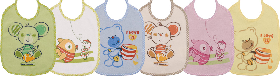 Podbradník Maxi mix farieb 045 bavlna potlač 6322