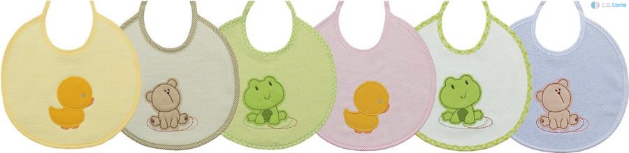 Podbradník Mini mix farieb 041 bavlna výšivka 6323