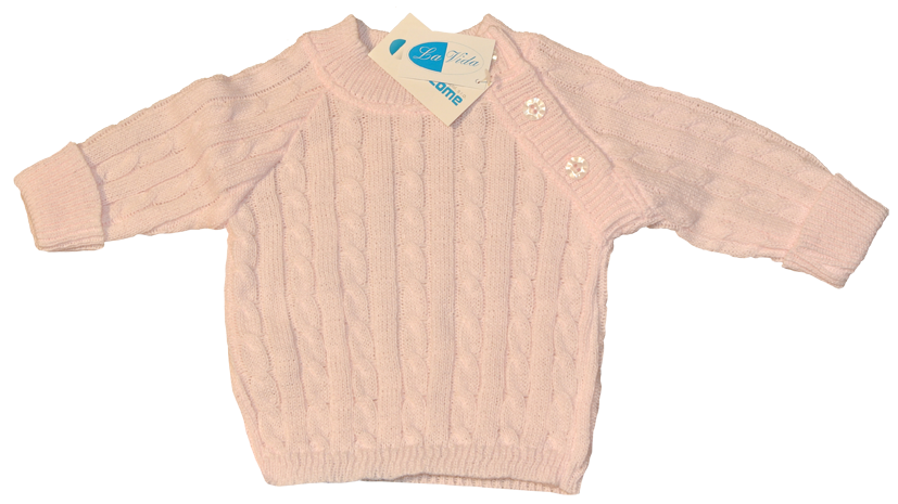 Svetrík JN 02K pletený pink ružová Baby 56 638