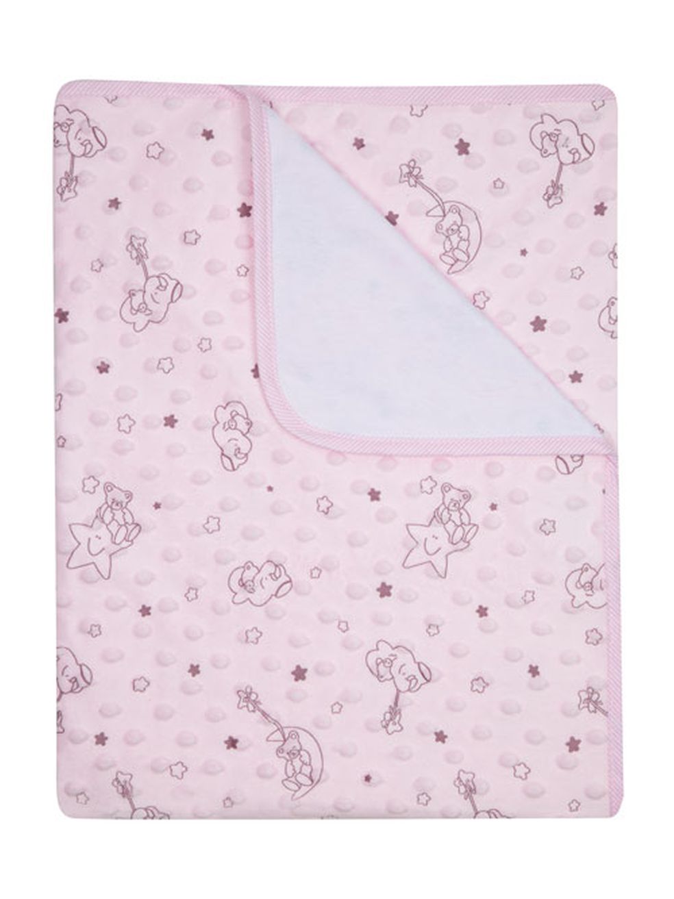 646 80x90 topitos potlač - bavlna pink ružová deka 6446