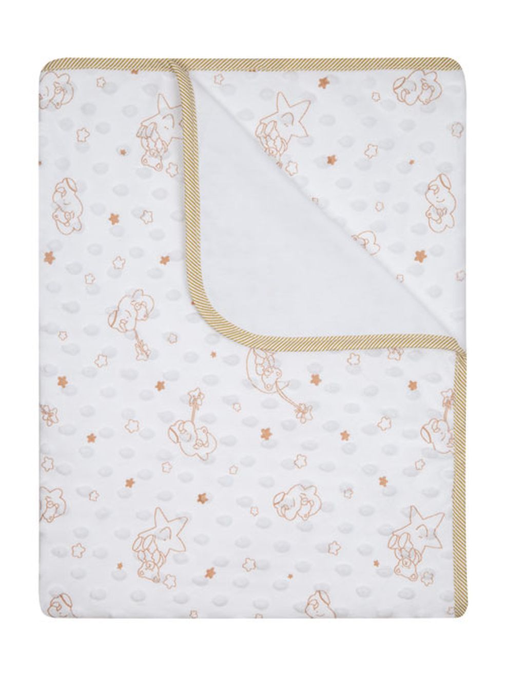 646 80x90 topitos potlač - bavlna white biela deka 6448