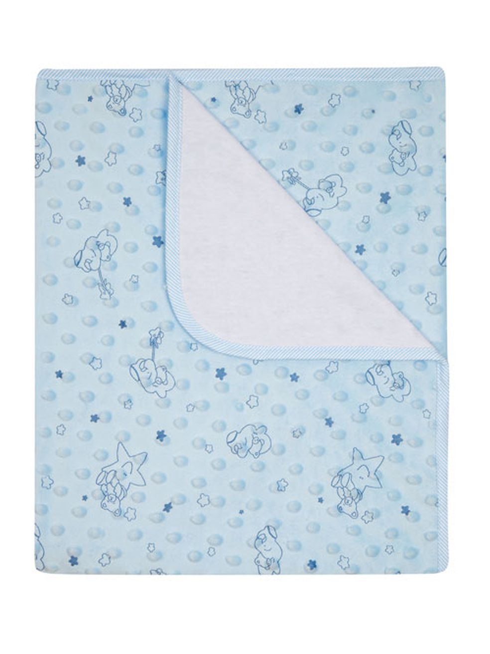 646 80x90 topitos potlač - bavlna blue modrá deka 6449