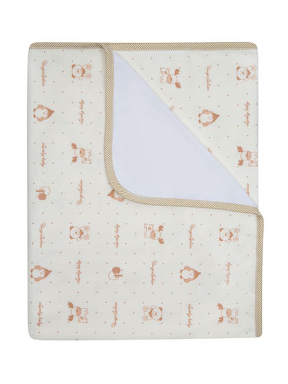 648 80x90 velur potlač - bavlna beige béžová deka 6451