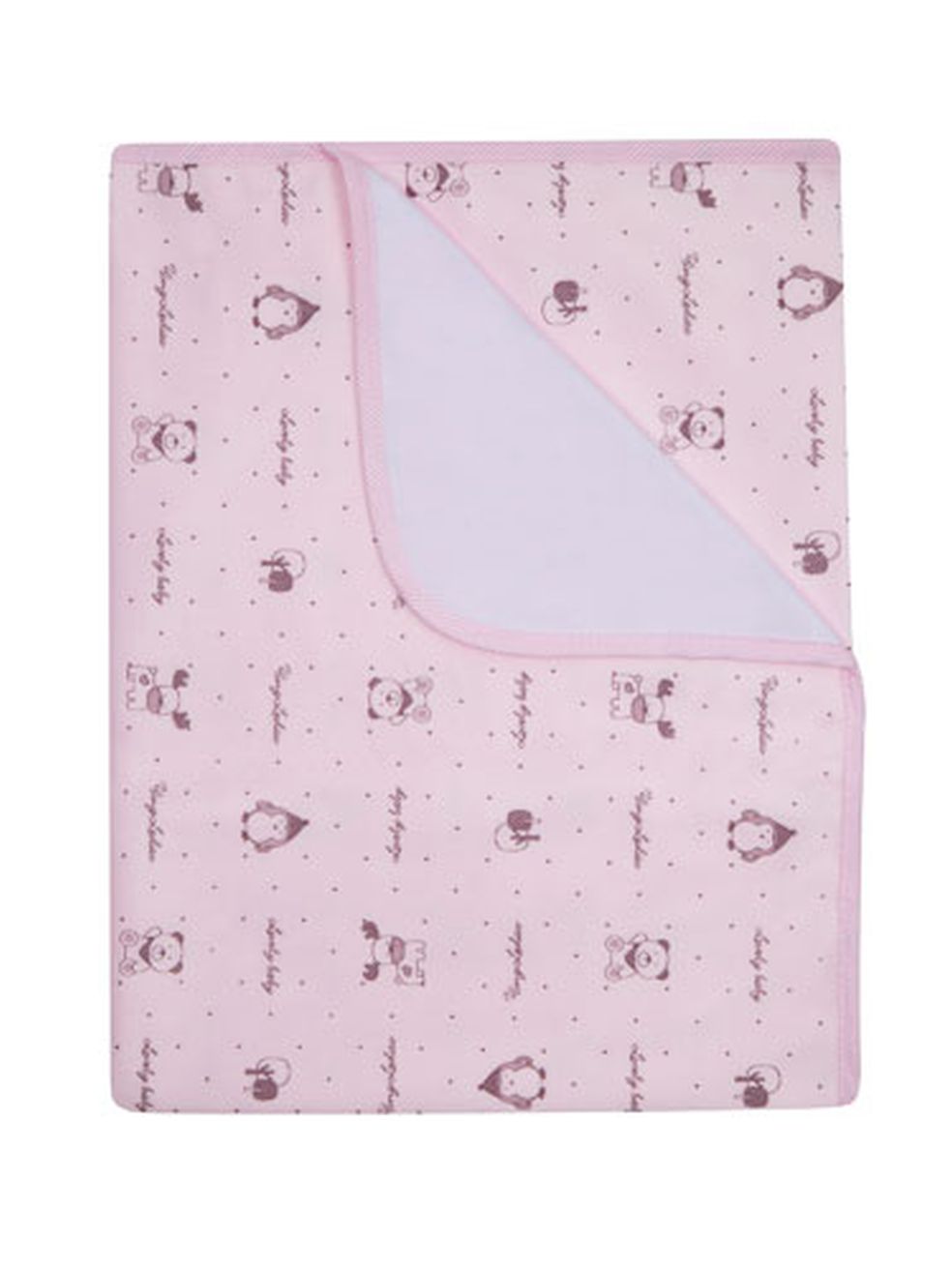 648 80x90 velur potlač - bavlna pink ružová deka 6452