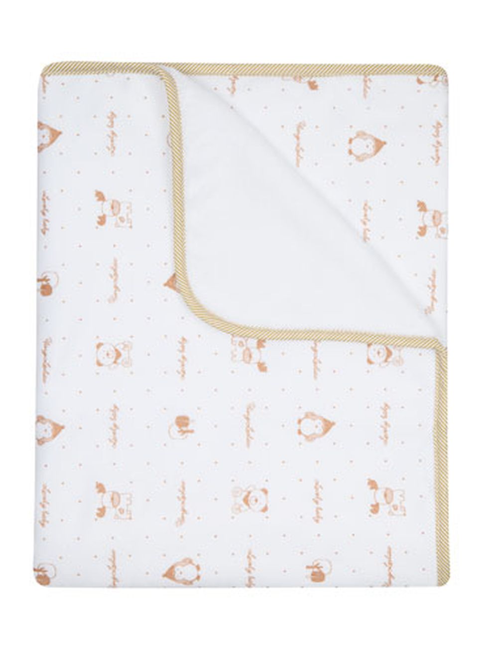 649 80x90 velur potlač - microplyš white biela deka 6456