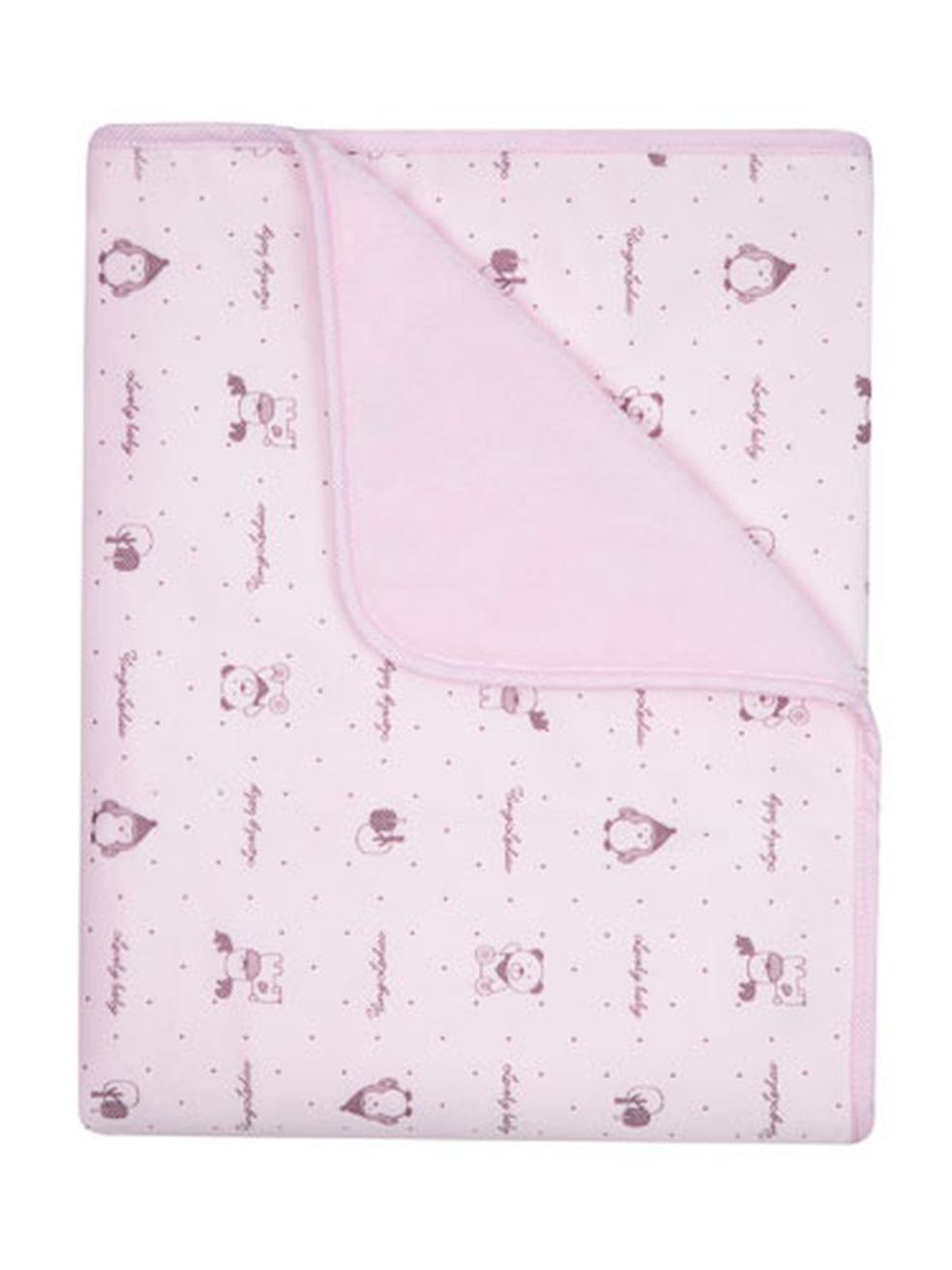 649 80x90 velur potlač - microplyš pink ružová deka 6457