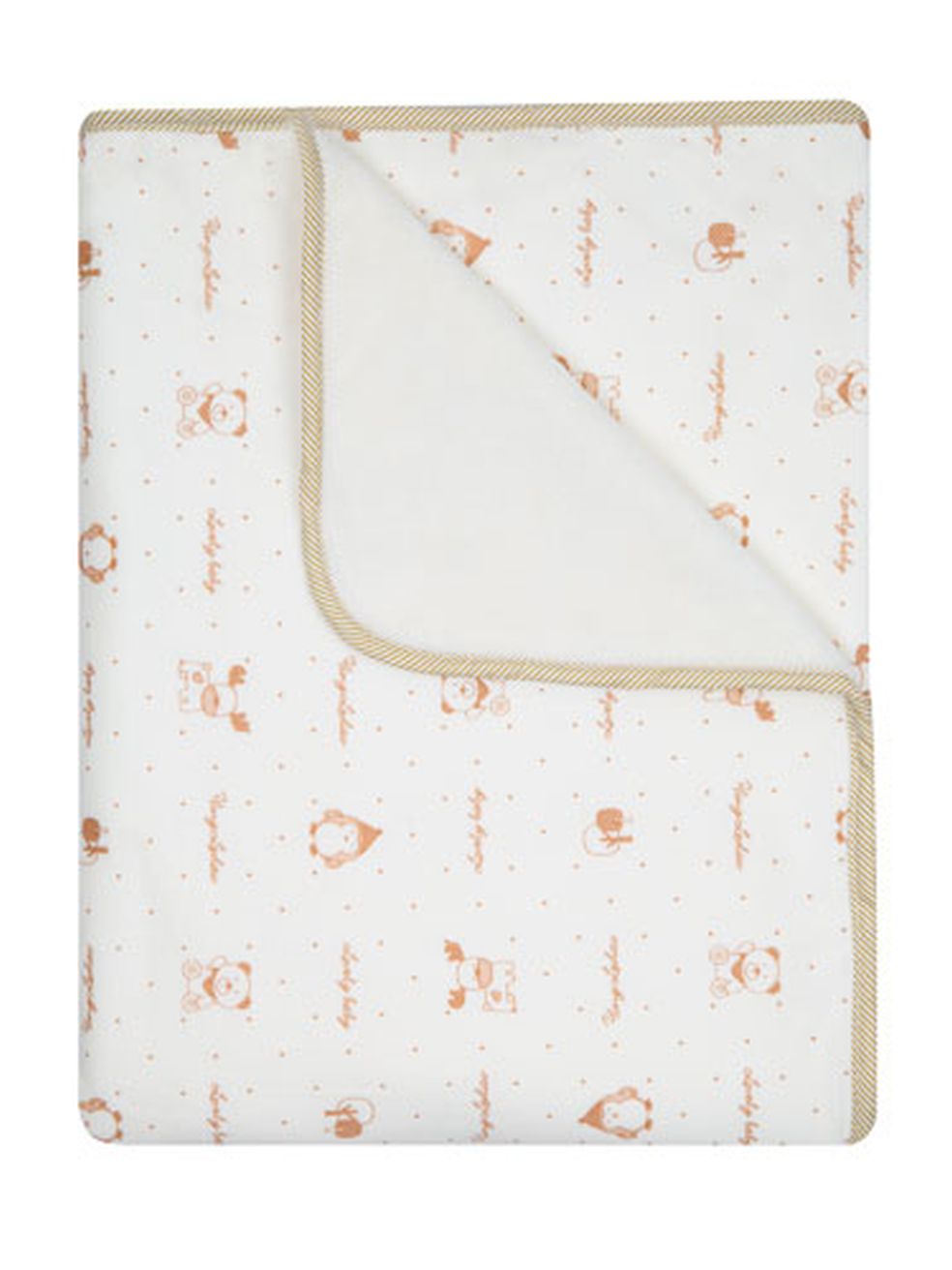 649 80x90 velur potlač - microplyš beige béžová deka 6458