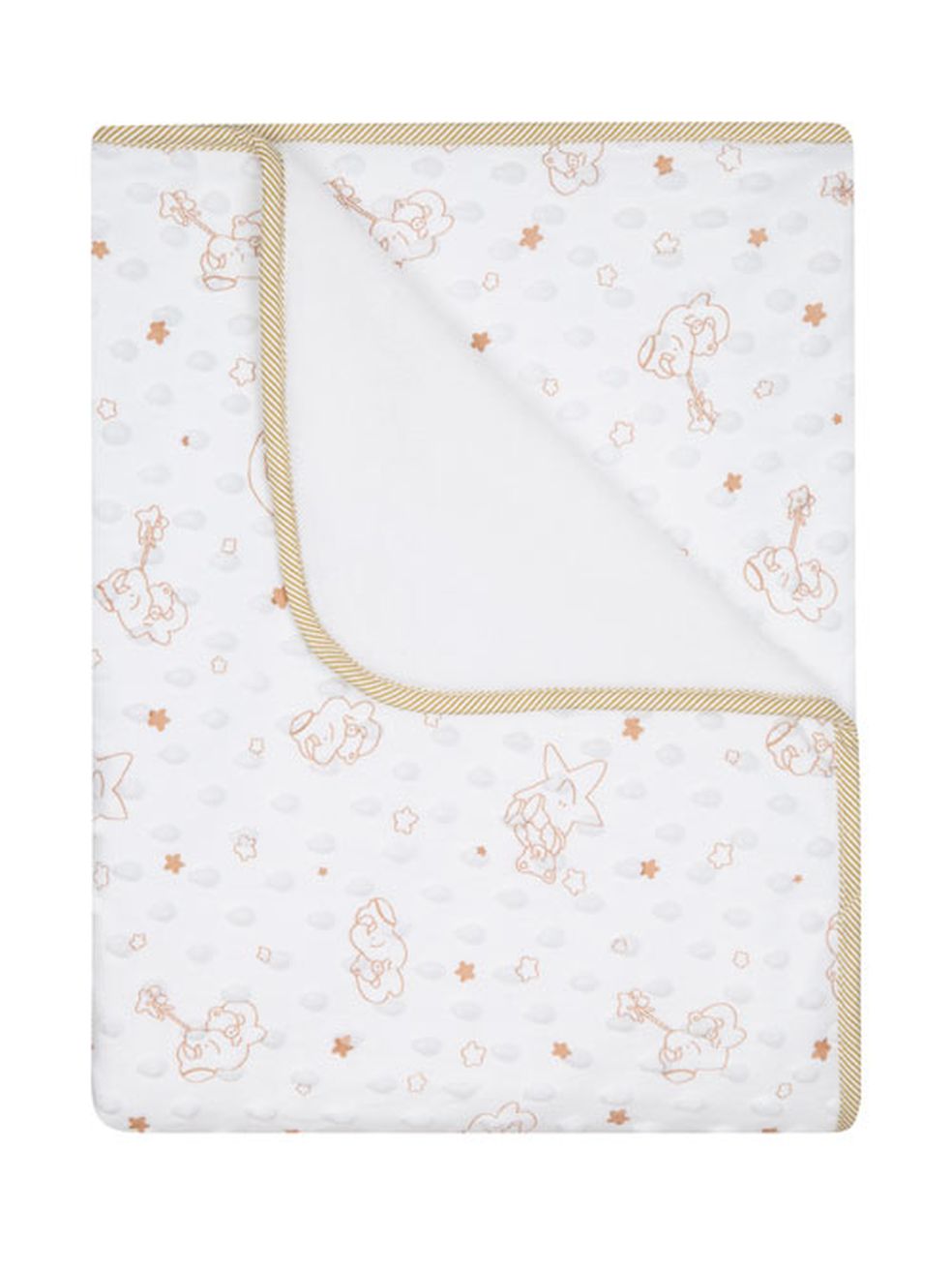 647 80x90 topitos potlač + mikro vyteplenie white biela deka 6460