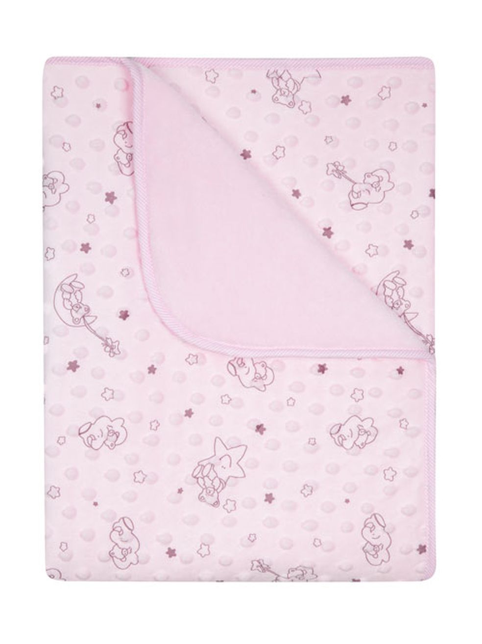 647 80x90 topitos potlač + mikro vyteplenie pink ružová deka 6461