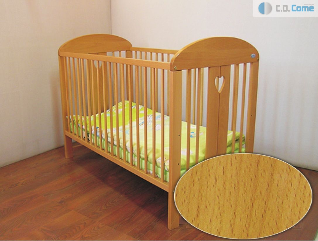 Magda beby bed postieľka walnut hnedá vyberateľné tyčky.zásuvka 6577