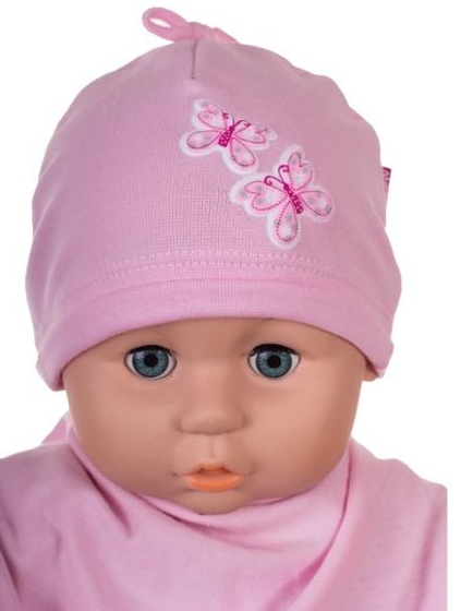 Čiapka Cr-Cz057 Motýliky pink ružová 34 36 38 40 42 655