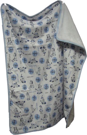 077 80x90 bavlna blue modrá zebra deka 6597