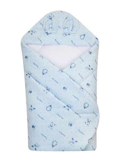 Zavinovačka kapucňa 75x80 644 top pot velúr blue modrá s uškami 6650