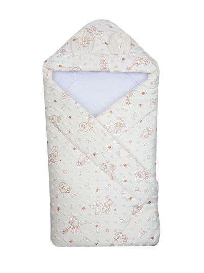 Zavinovačka kapucňa 75x80 641 top potlač beige béžová s uškami 6757