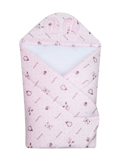 Zavinovačka kapucňa 75x80 644 top pot velúr pink ružová s uškami 6766