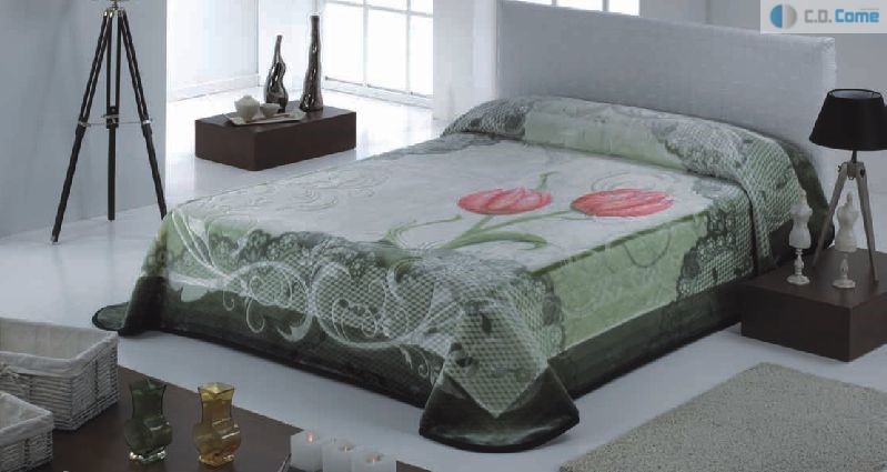 031 Mora imperiál embossed 160x220 18 Green zelená deka 683