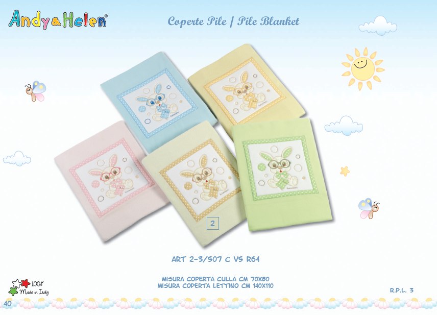 2 504 blue modrá flisová deka 685