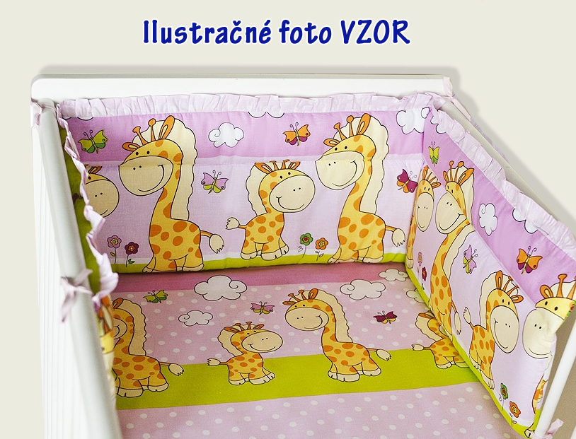 Zavinovačka hladká 80x80 potlač pink ružová K žirafa 6874