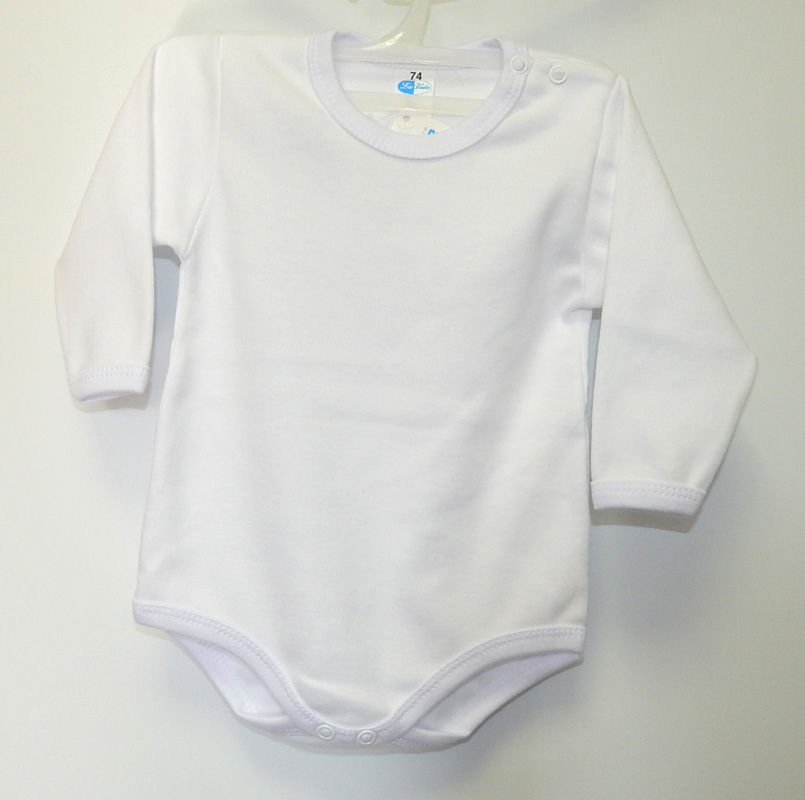 Body dlhý rukáv HX jednofarebné white biele 62 6895