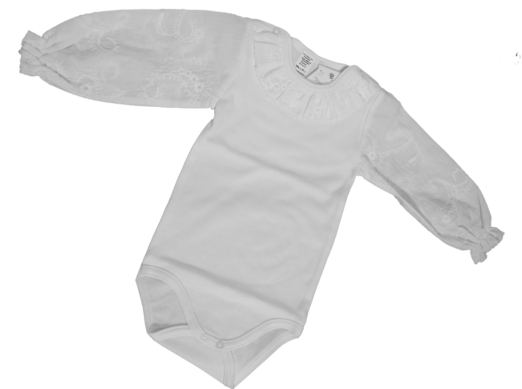 Body dlhý rukáv RB 735 white biela slávnostné Magda 80 7010