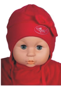 Čiapka WJ-Cz145 viazanie Mašlička red červená 38 40 42 44 46 7095