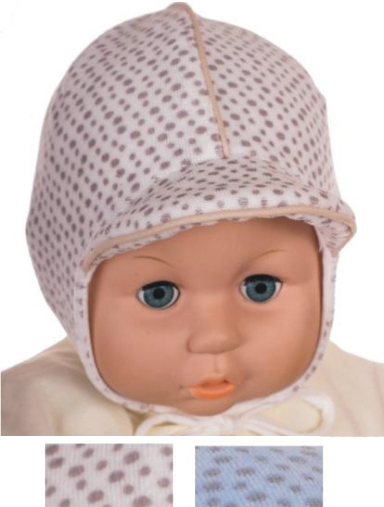 Čiapka WJ-Cz137 viazanie Szymuš bodky modrá 36 38 40 42 44 7691