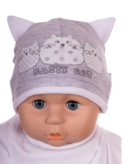 Čiapka Cr-Cz056 Kocúrik grey šedá 34 36 38 40 42 716