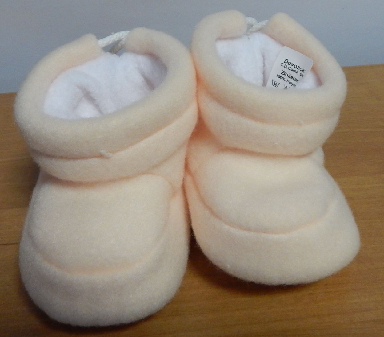 Topánky fleece B3 hladké beige béžová 7223