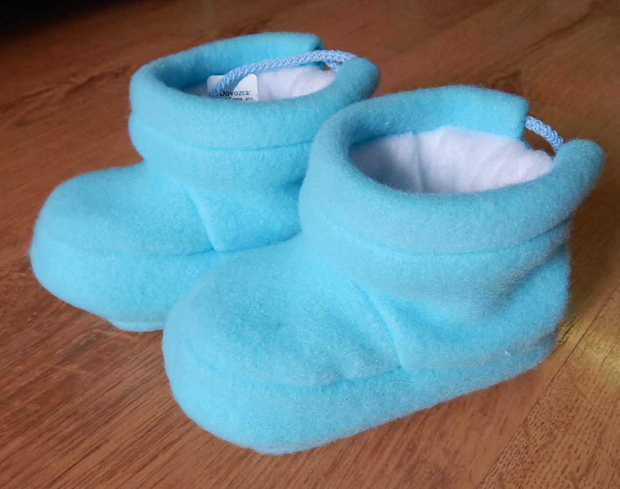 Topánky fleece B3 hladké blue modrá 7224