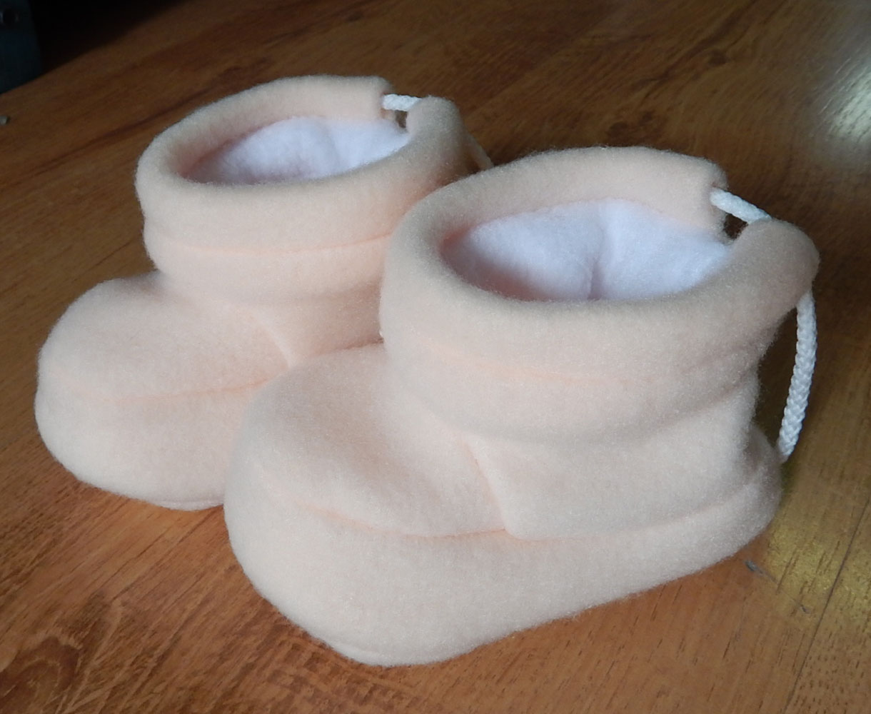 Topánky fleece B3 hladké salmon marhuľová 7226