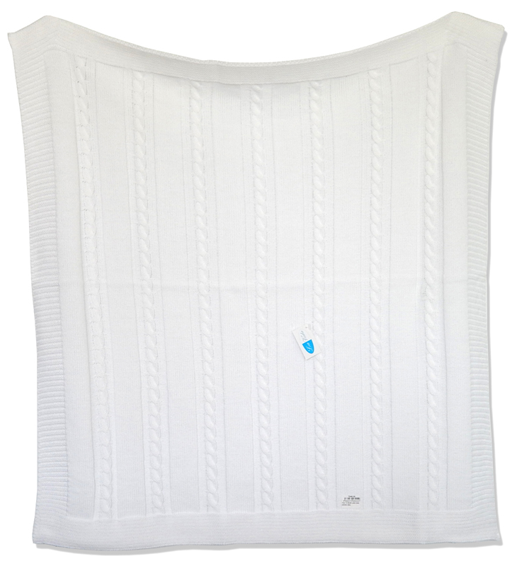 Pled 10 80x90 white biela pletená deka 7248