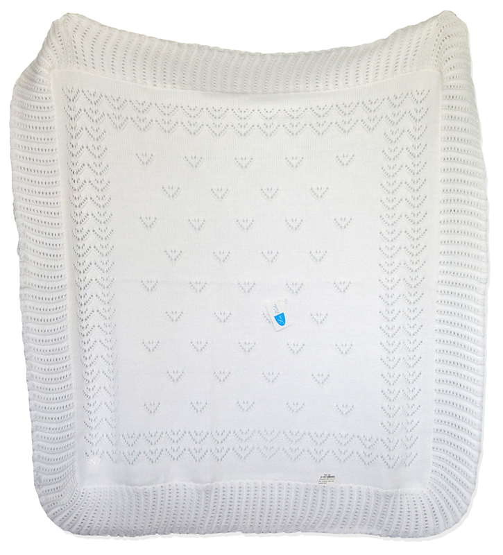 Pled 18 80x90 white biela pletená deka 7251