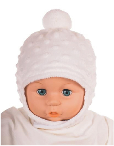 Čiapka Z-Cz084 viazanie Pysia white biela 40 42 44 46 48 7259