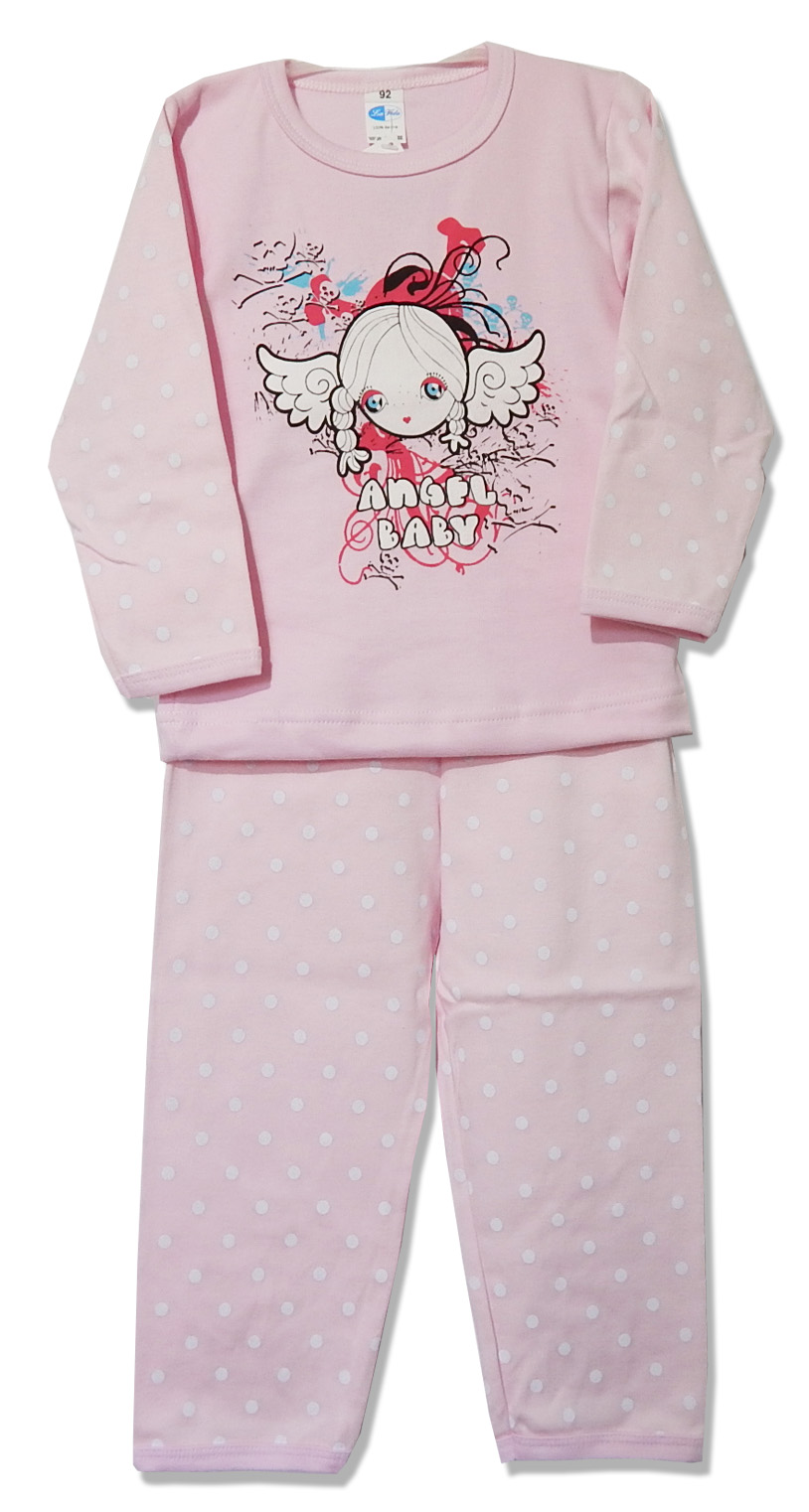 Pyžamo dlhý rukáv HX sieťotlač pink ružová 122 7287