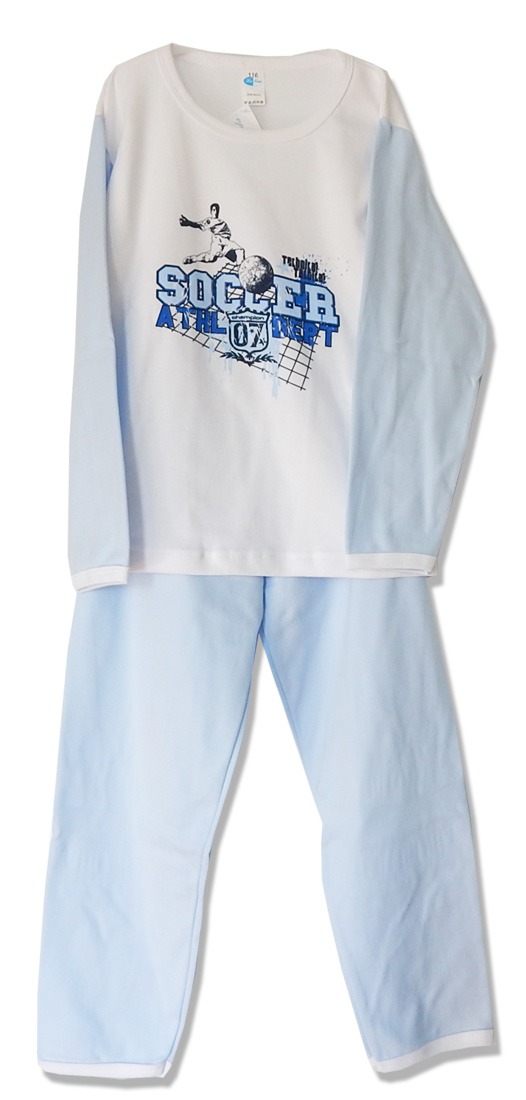 Pyžamo dlhý rukáv HX sieťotlač white biela 122 7285