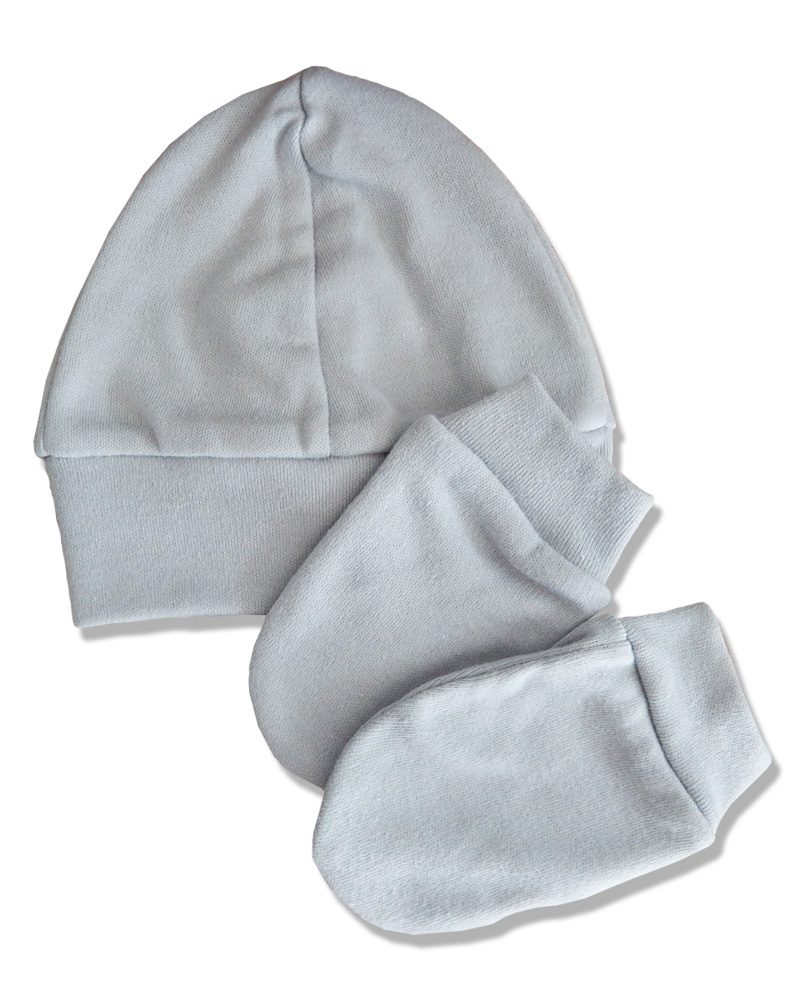 Čiapka a rukavice BA grey šedá veľ. 36-38 7329